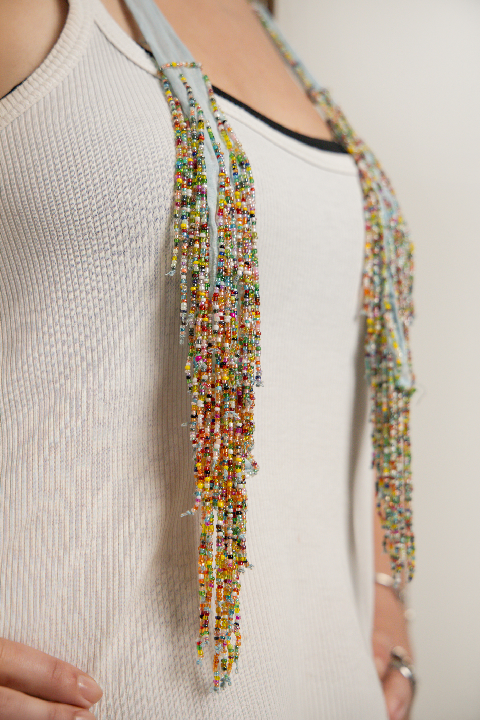 Beaded Tassel Necklace