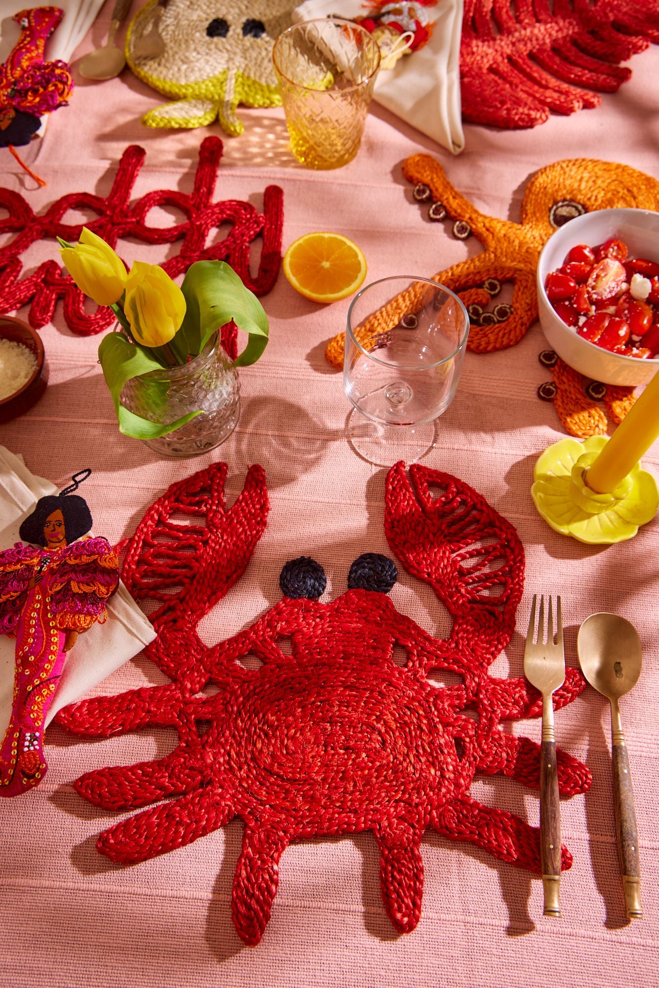 Crab placemat- Red