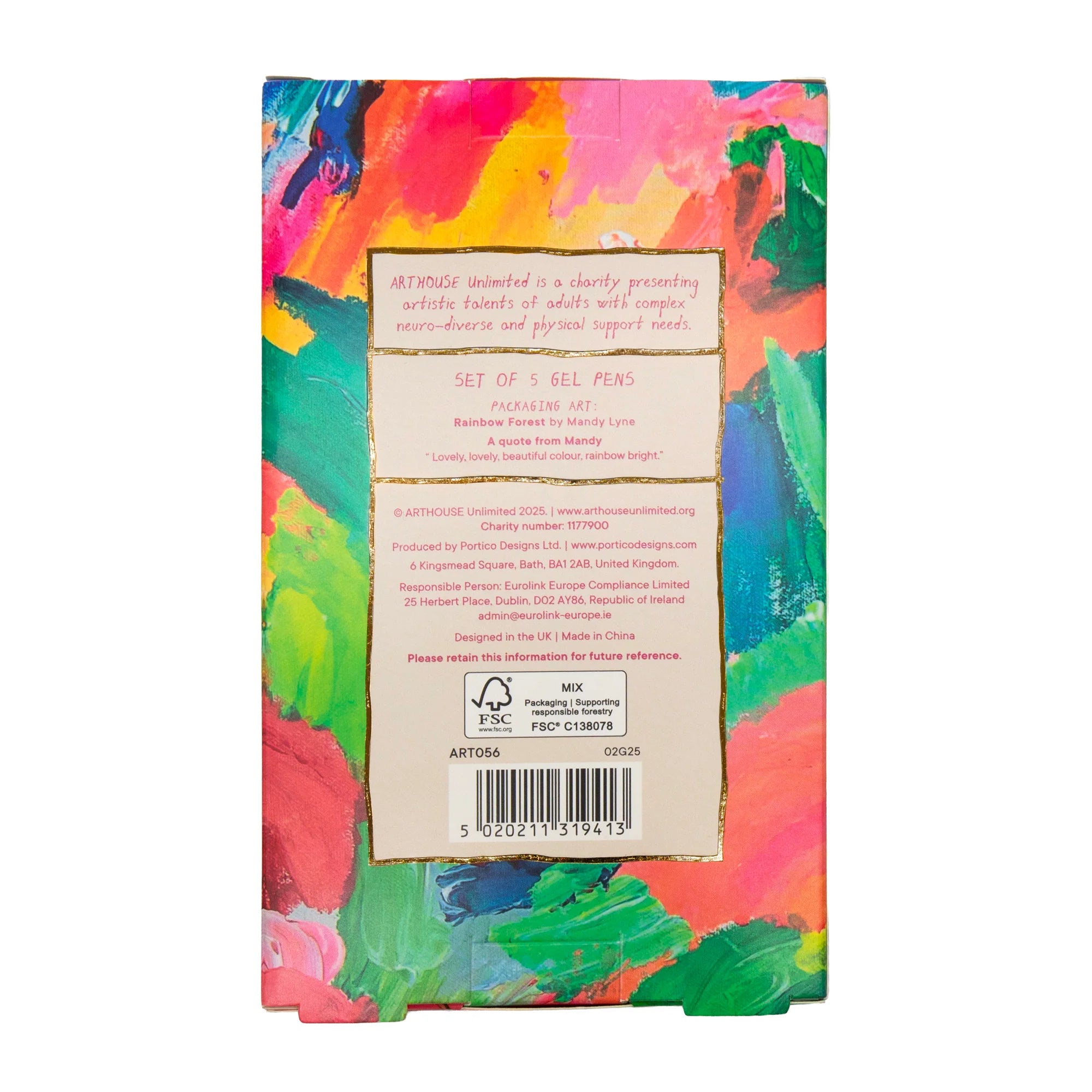 Set of 5 Rainbow Gel Pens
