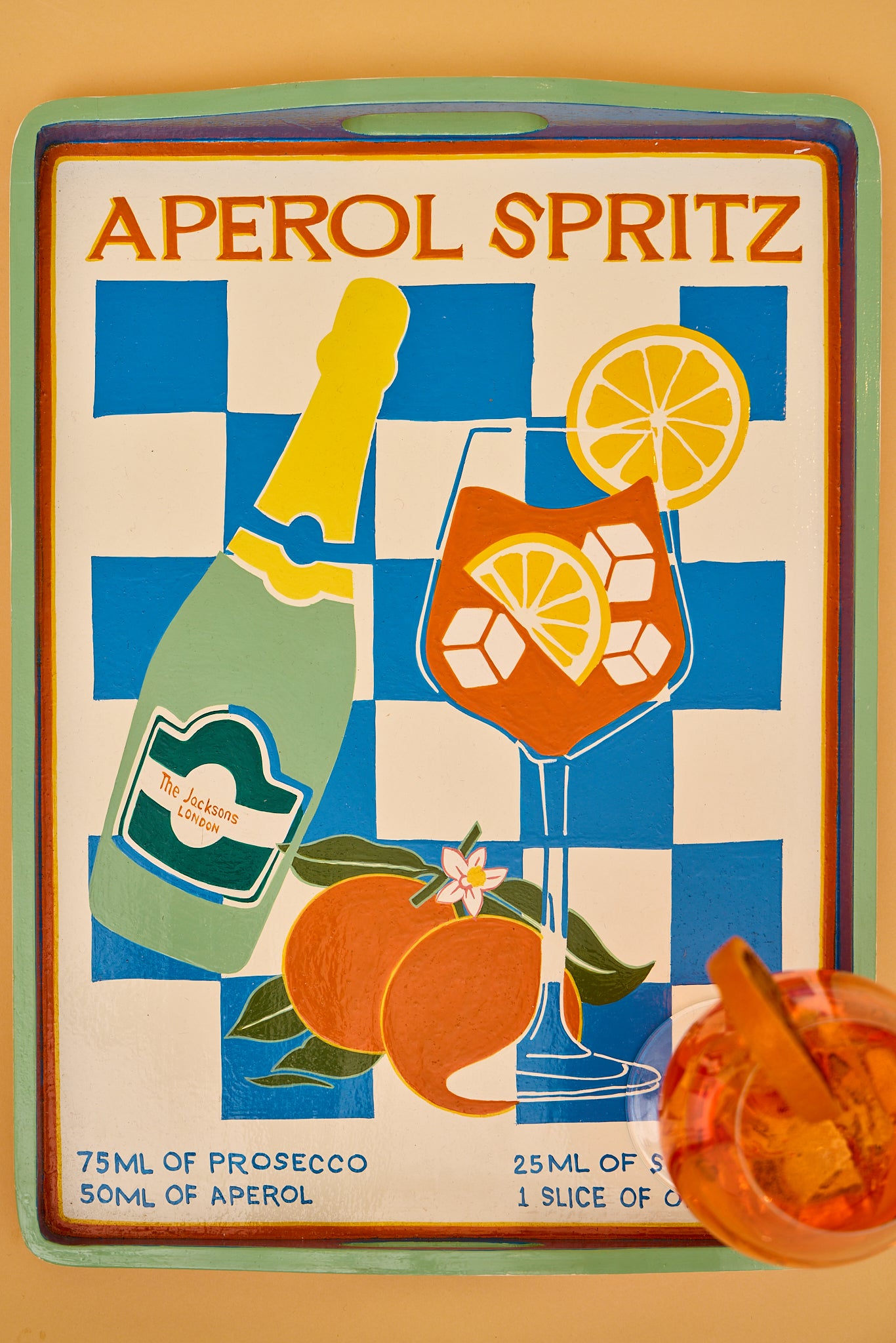 Aperol Spritz Hand-painted Tray (PRE-ORDER End of June)