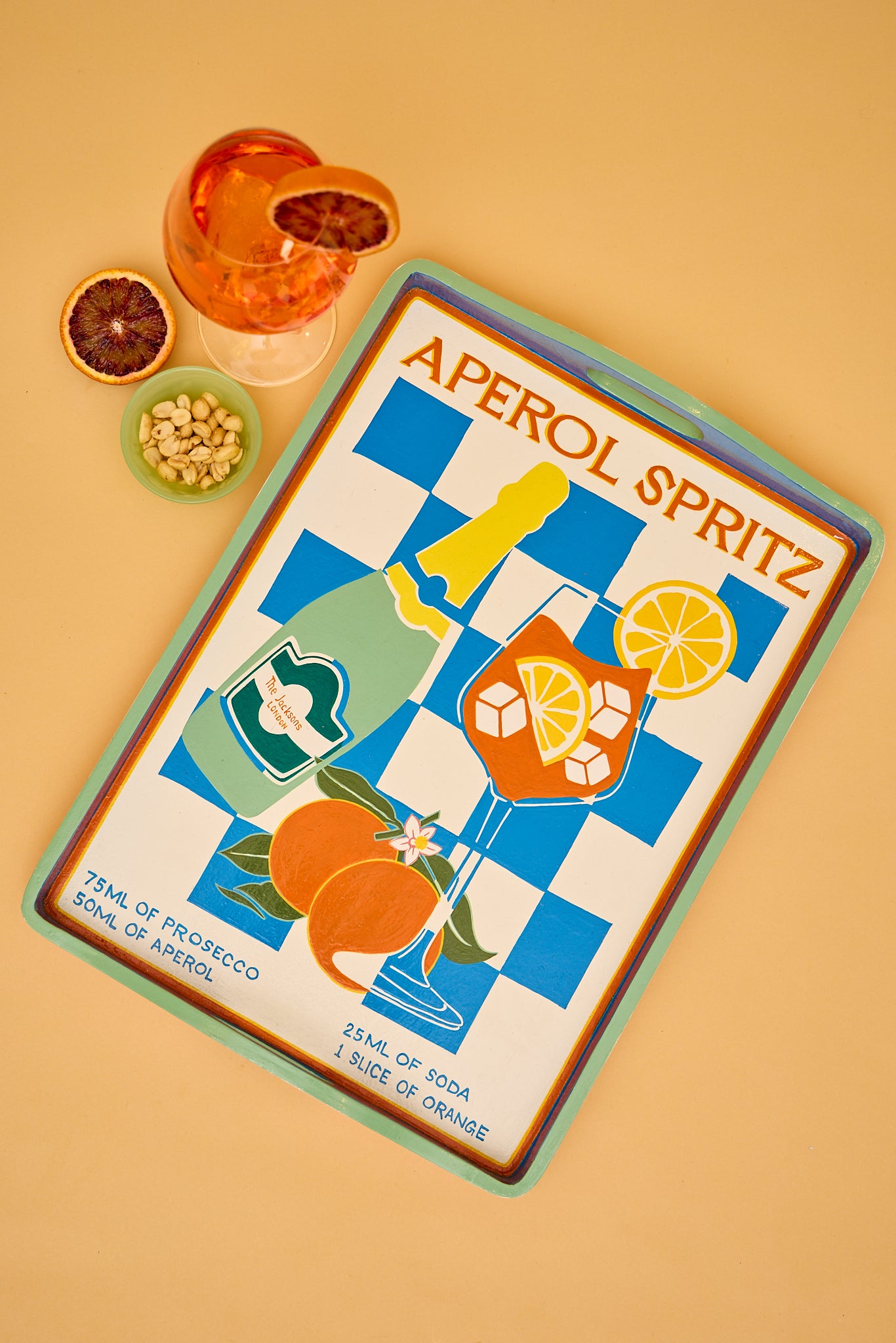 Aperol Spritz Hand-painted Tray (PRE-ORDER End of June)