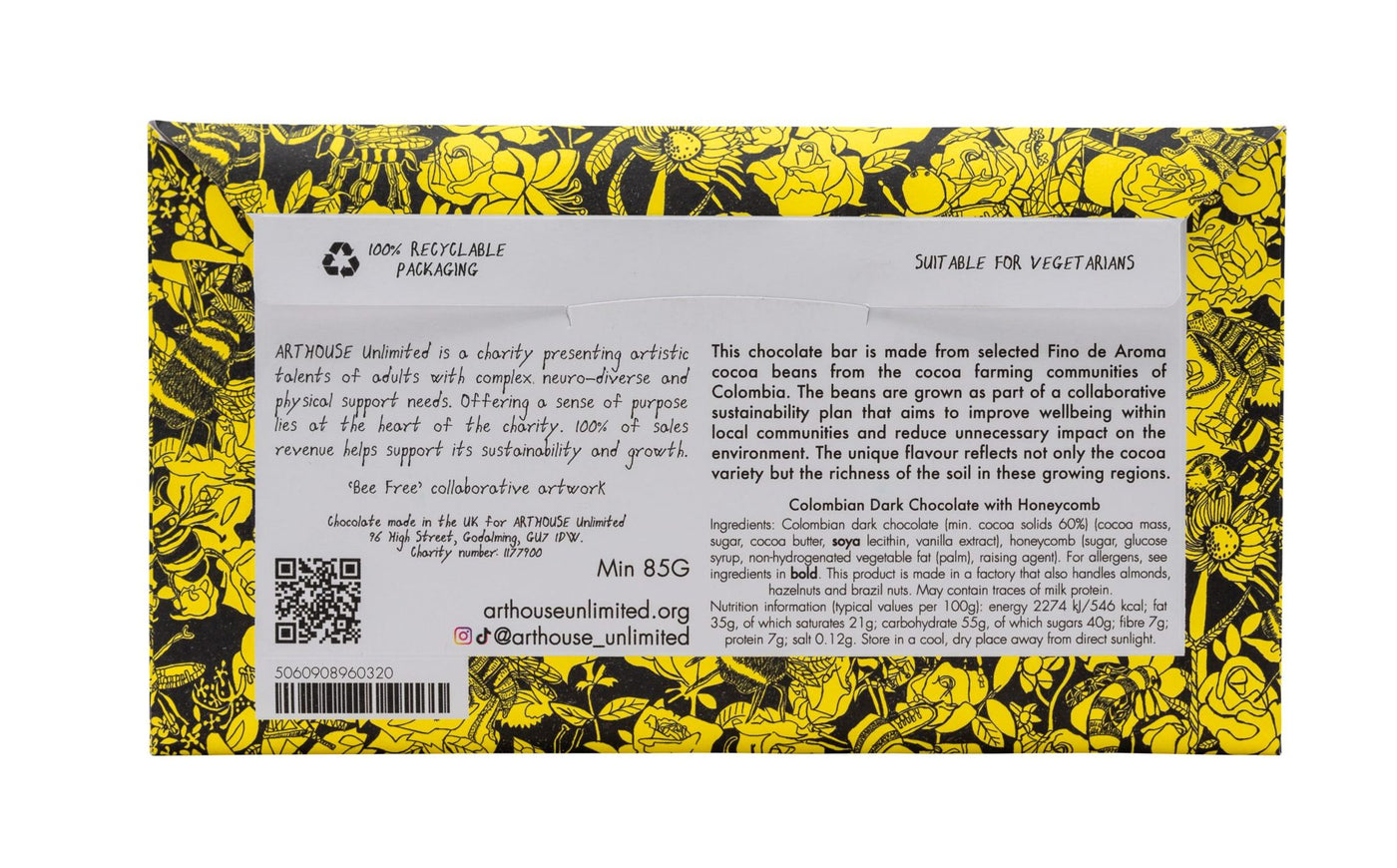 Bee Free - Dark Chocolate with Honeycomb