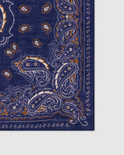 Navy Paisley Bandana
