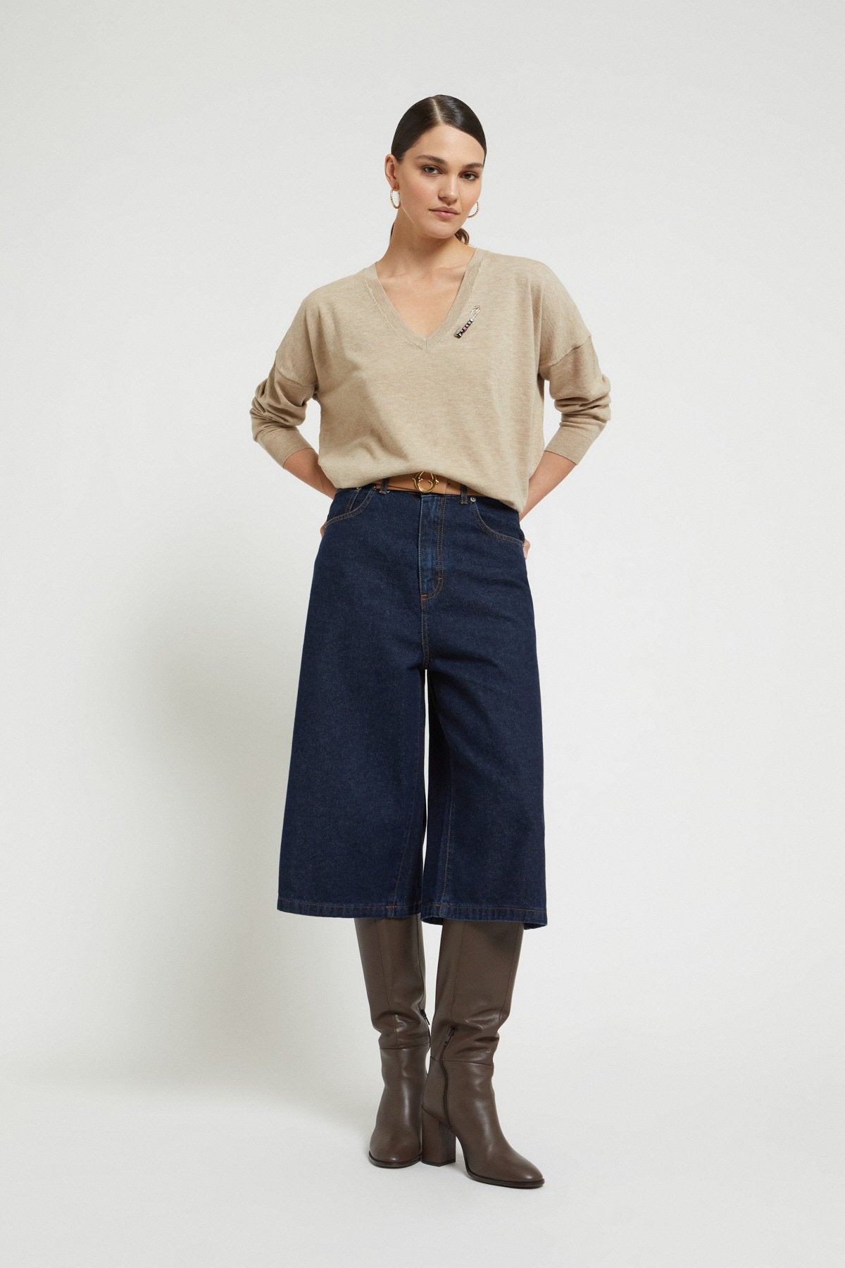 Denim Knee Shorts