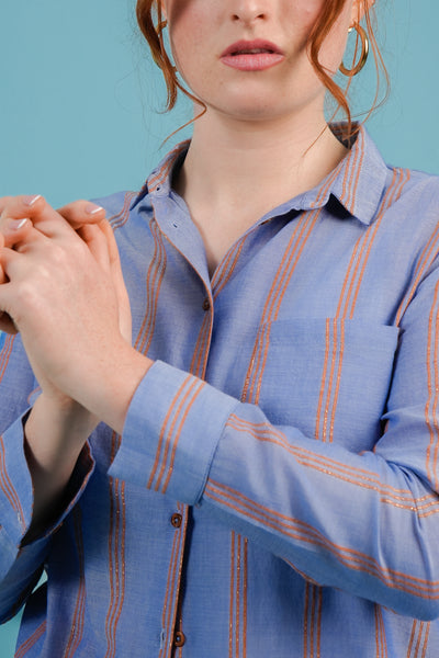 Sacrecoeur Anita Gold/Blue Shirt