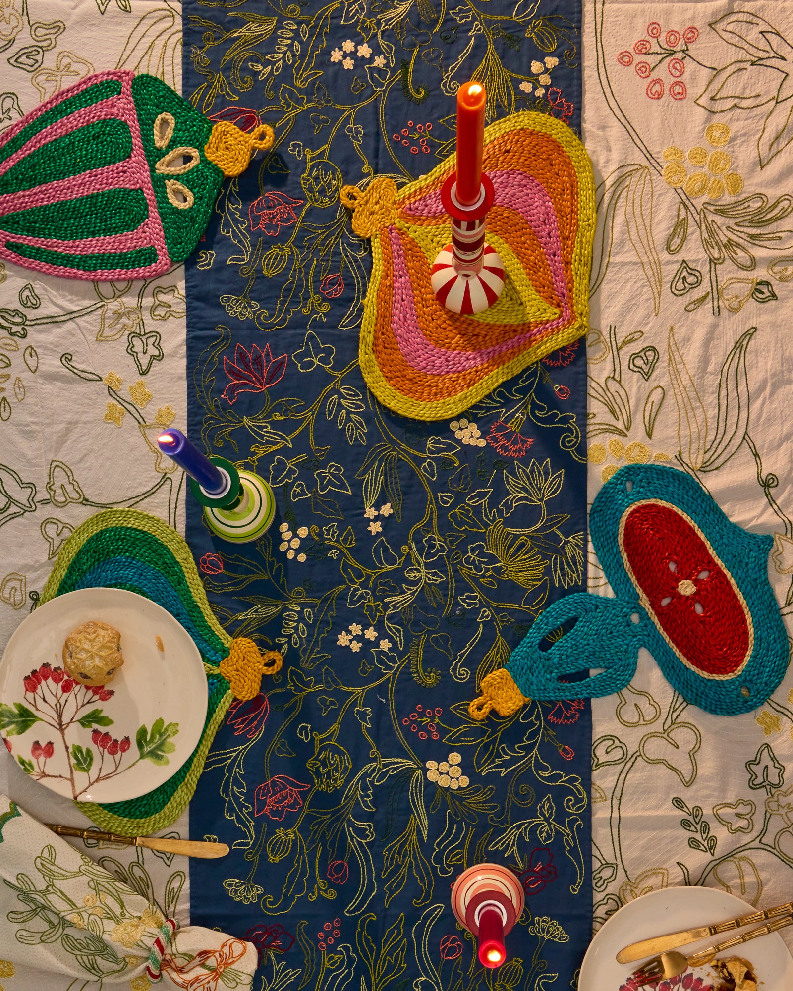 Turquoise Lantern Bauble Placemat