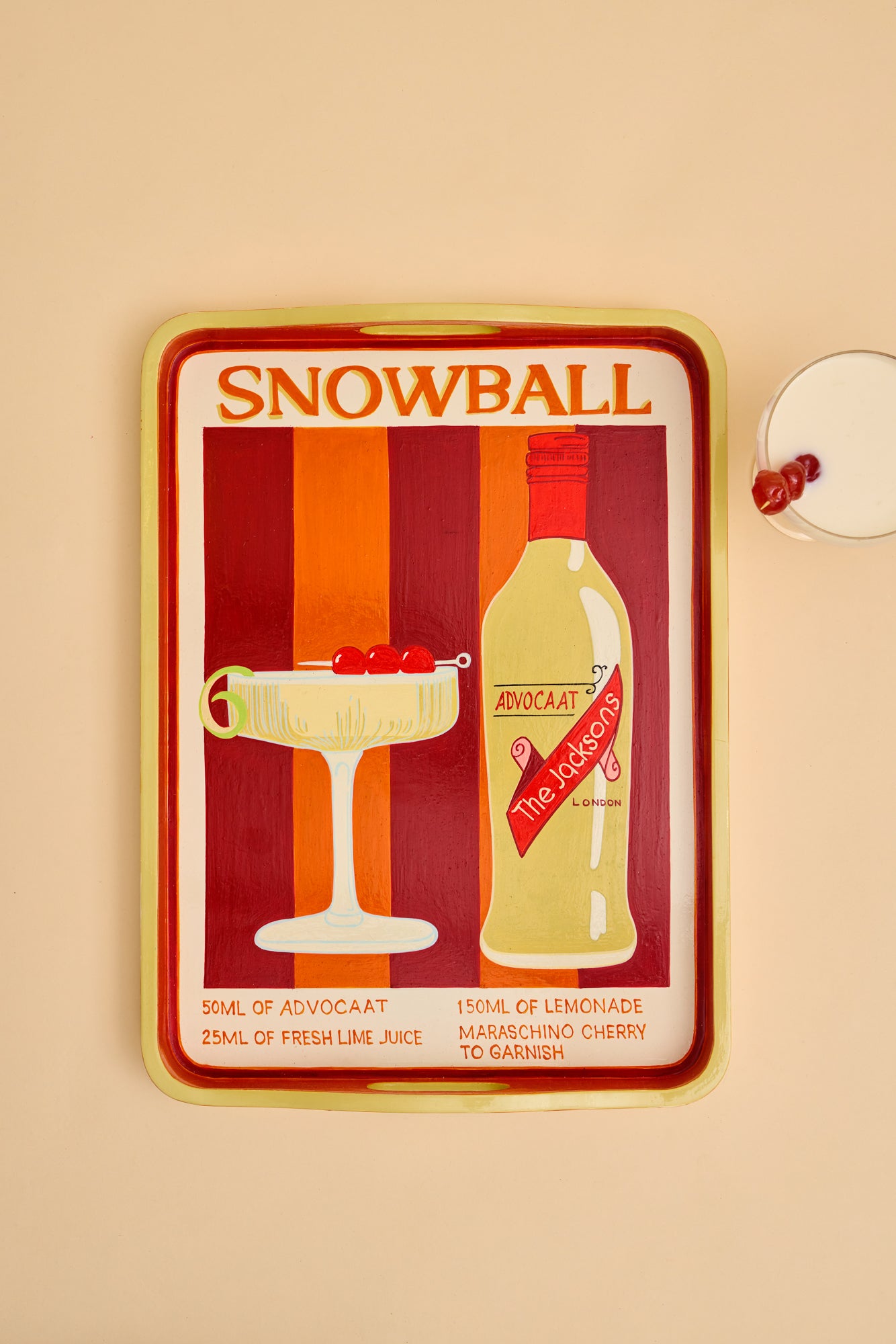 Snowball Hand-painted Tray (PRE-ORDER: end Oct)