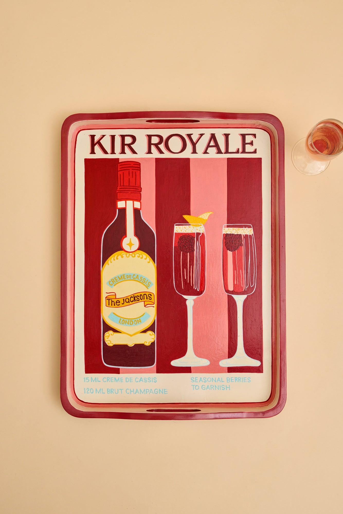 Kir Royale Hand-painted Tray (PRE-ORDER: end Oct)