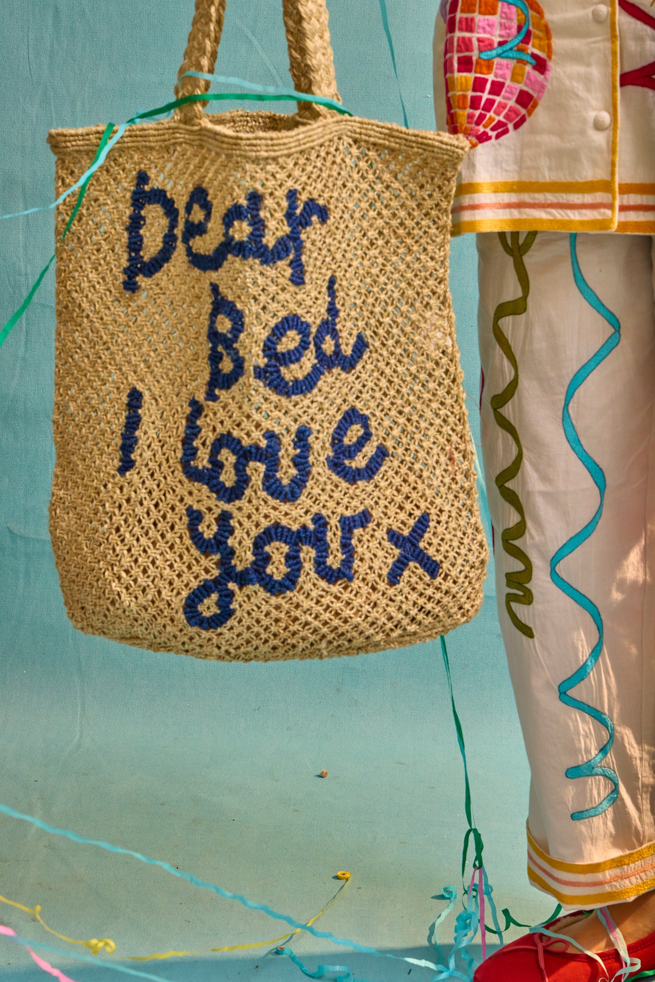 Dear Bed I Love You - Natural and indigo