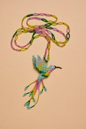 Hummingbird Beaded Pendent Necklace