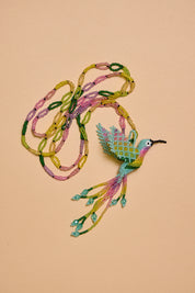 Hummingbird Beaded Pendent Necklace