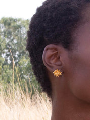 Chrysanthemum Flower Stud Earrings