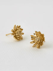 Chrysanthemum Flower Stud Earrings