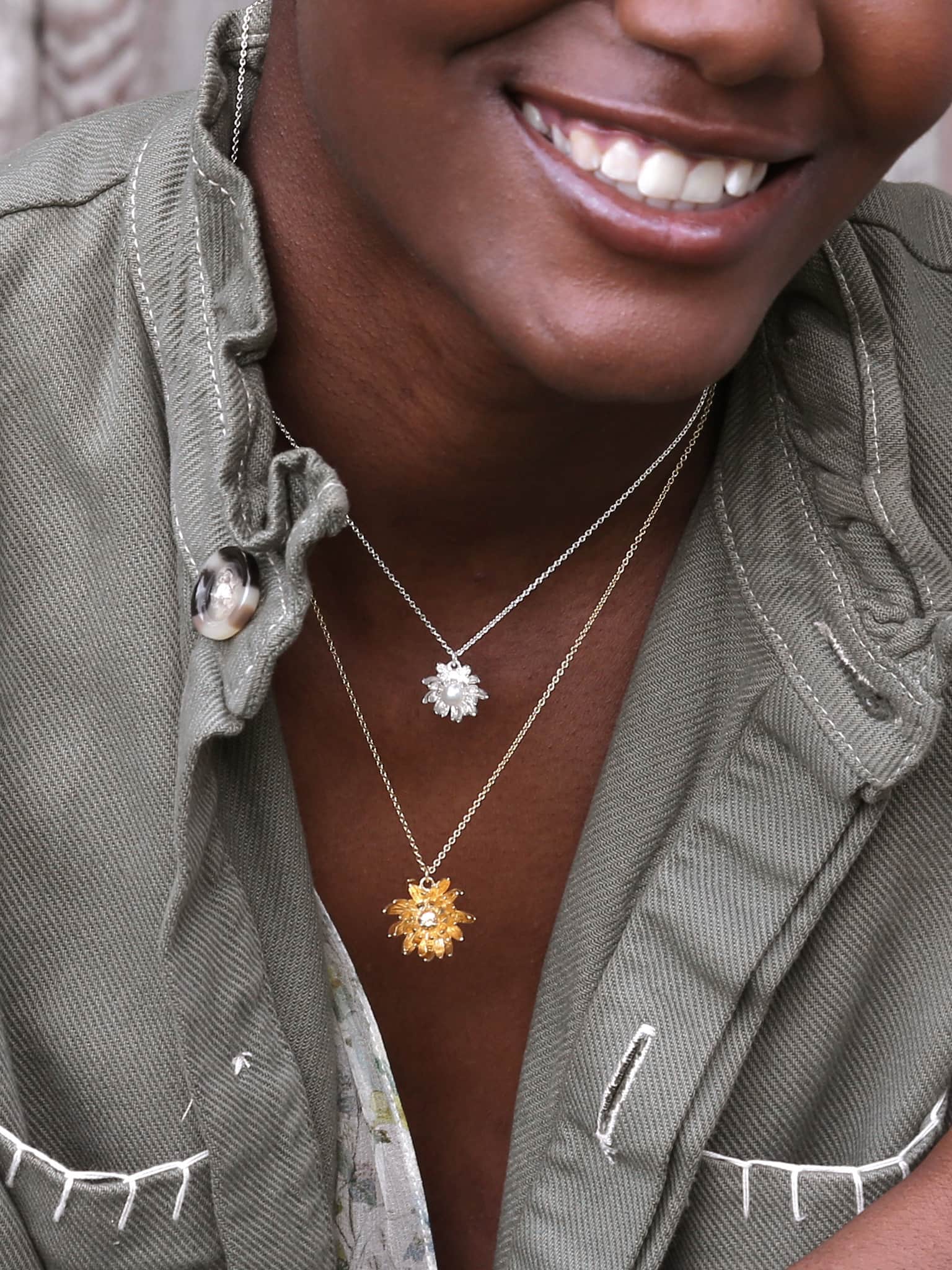 Chrysanthemum Flower Necklace