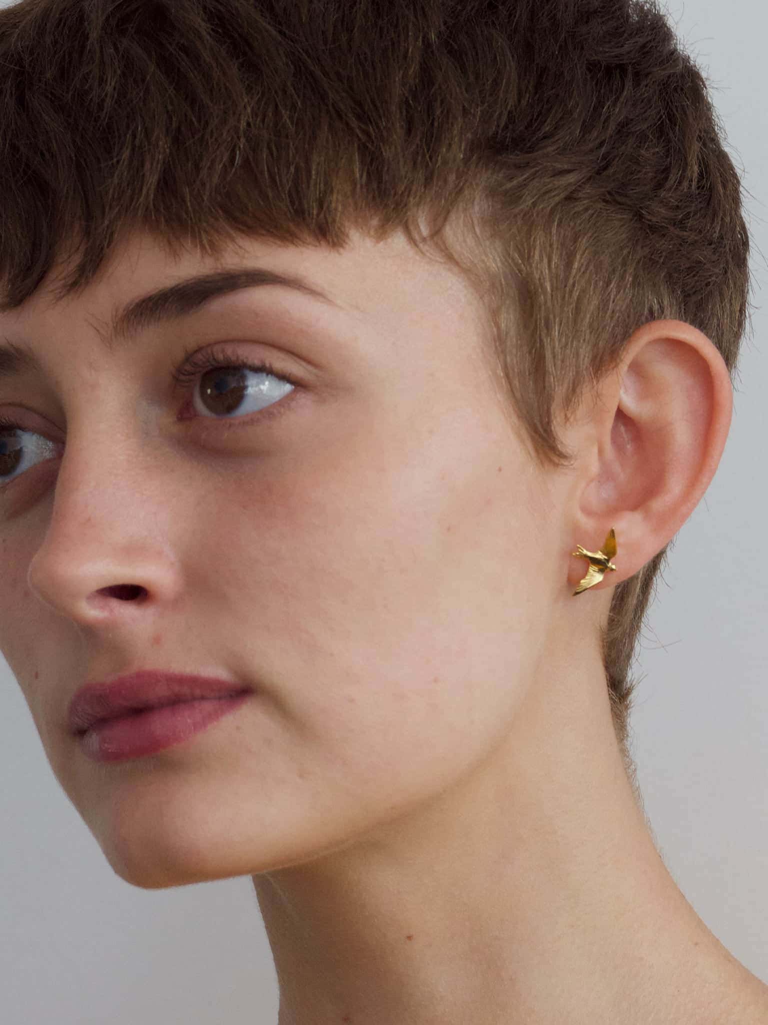 Flying Swallow Stud Earrings