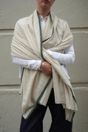 Contrast Edge Cashmere Wrap