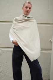 Contrast Edge Cashmere Wrap