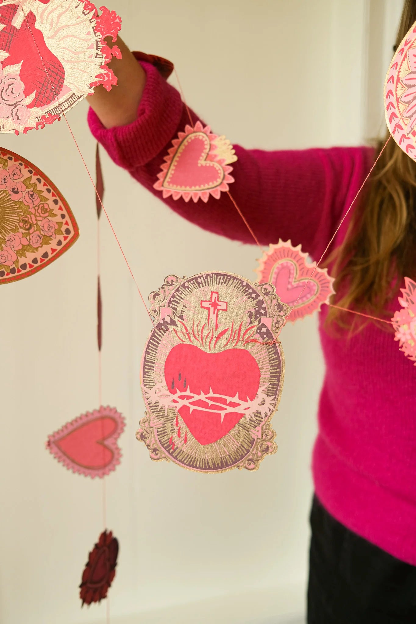 Hearts Sewn Garland