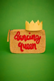 dancing queen beaded clutch