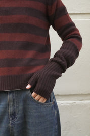 Chocolate Fingerless Gloves