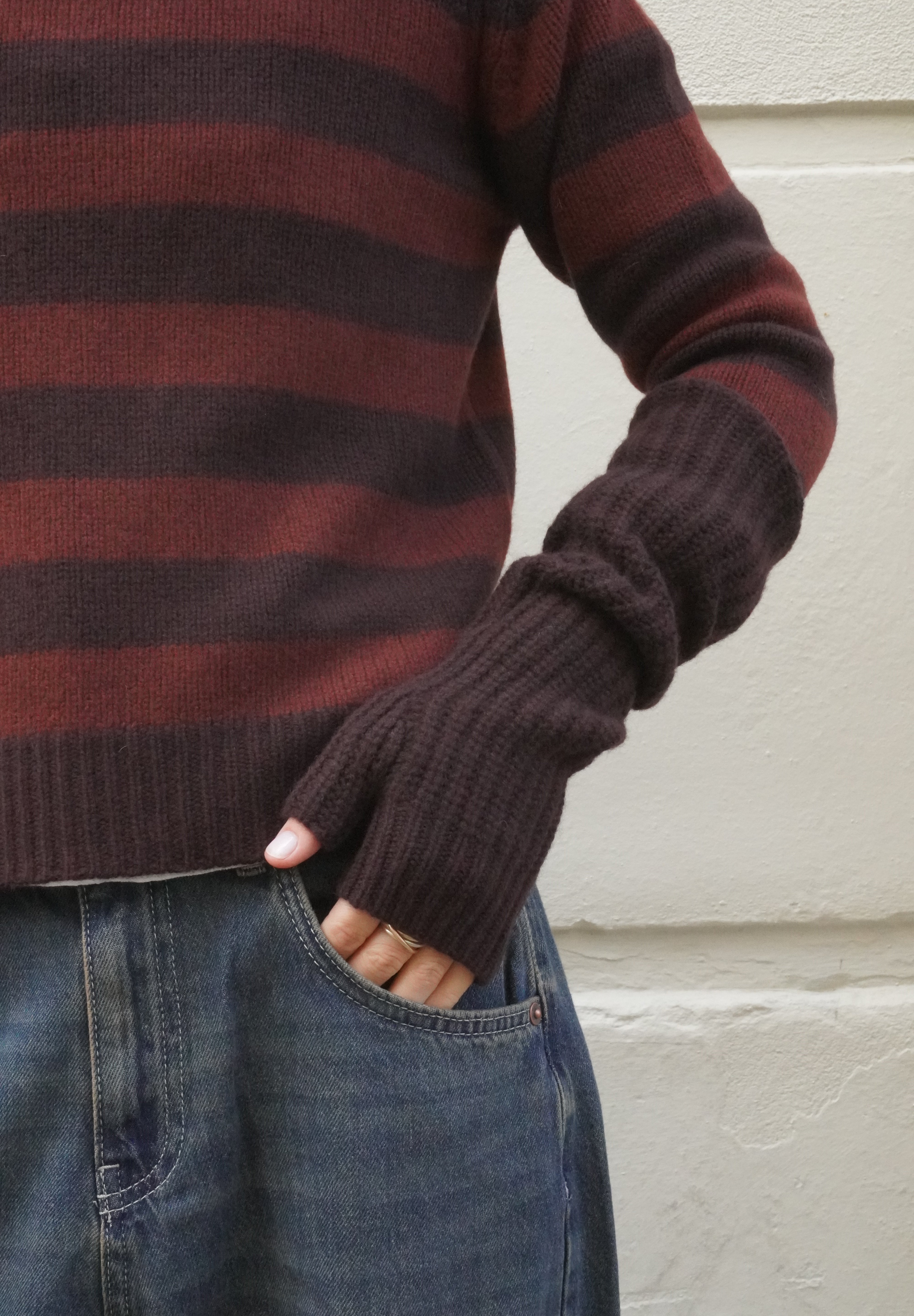 Chocolate Fingerless Gloves