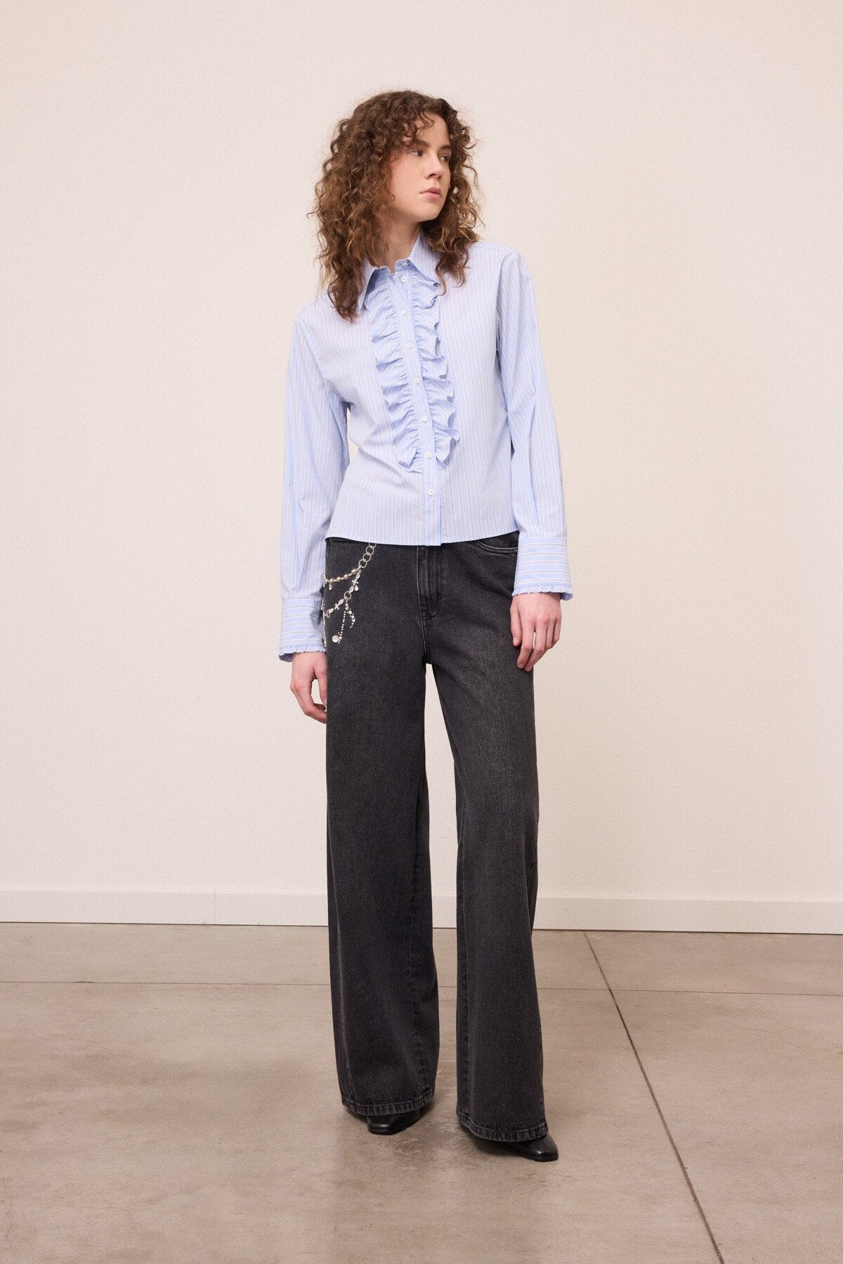 Ruffle Stripe Shirt