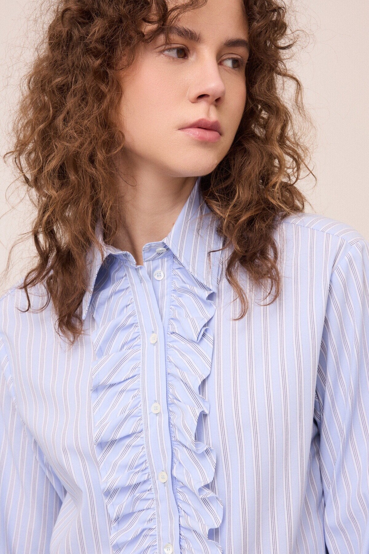 Ruffle Stripe Shirt