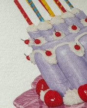 Lavender Cream Blancmange Cake Greeting Card