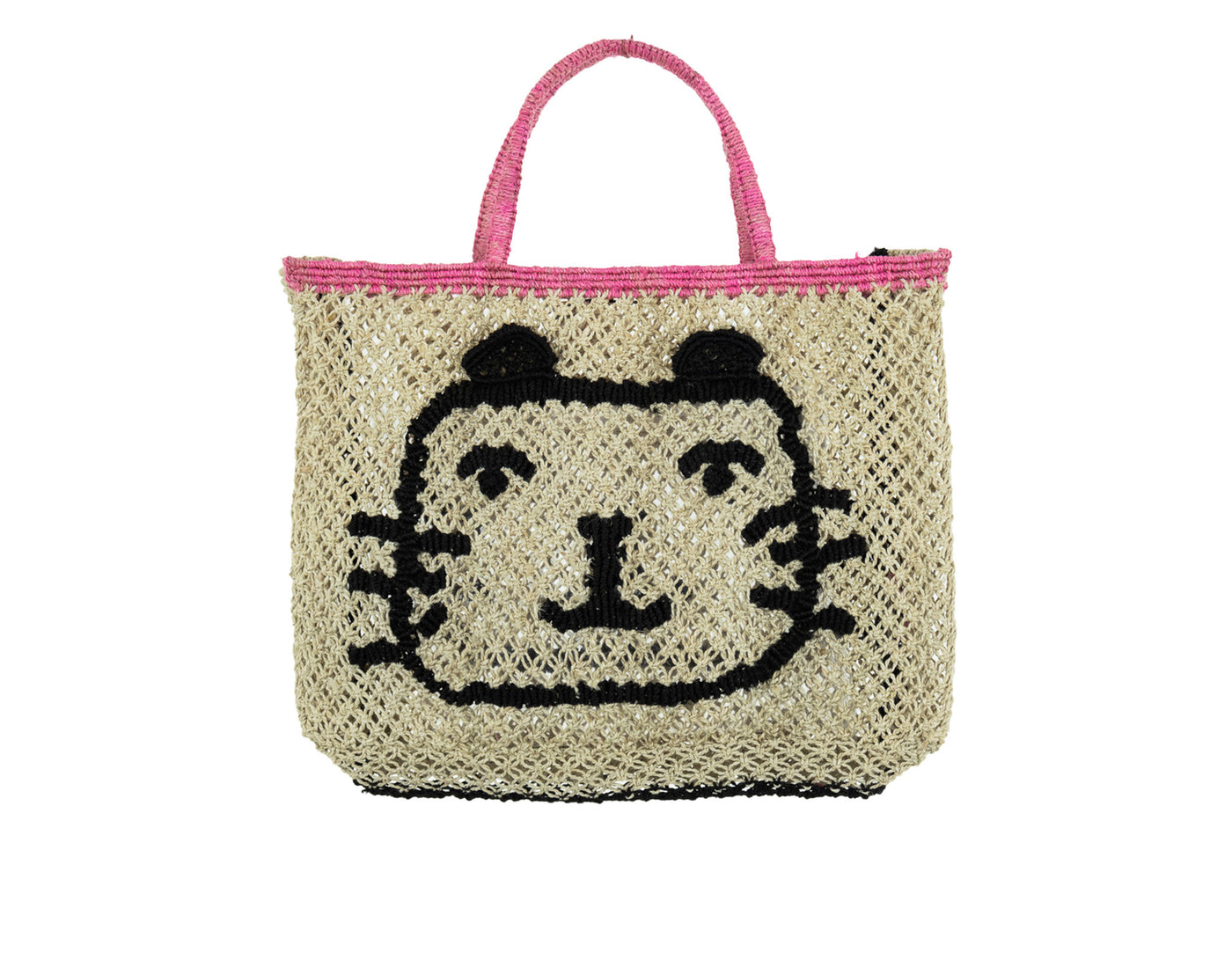 Pussycat bag - Natural, black and pink