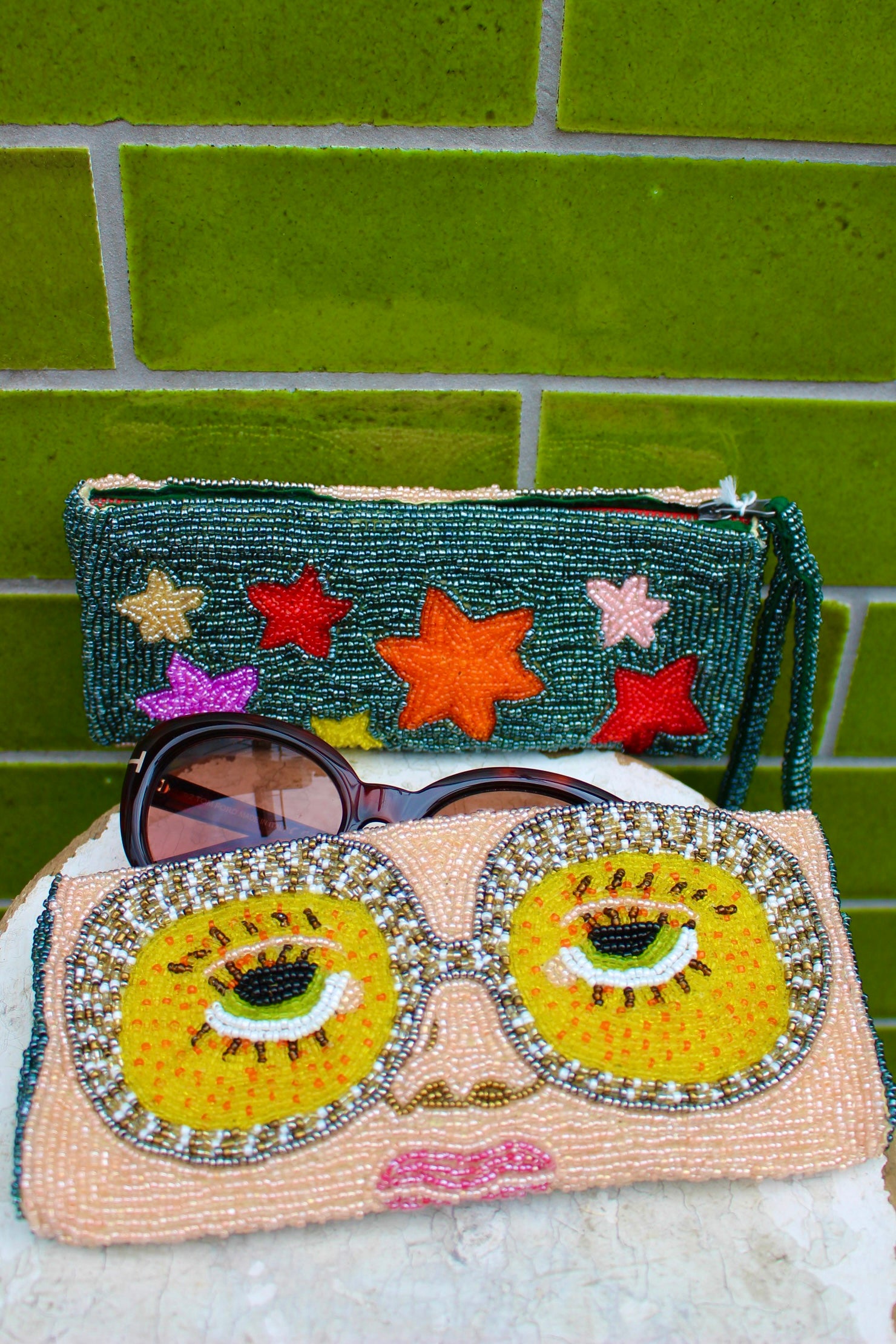 Lunettes Beaded Glasses Case