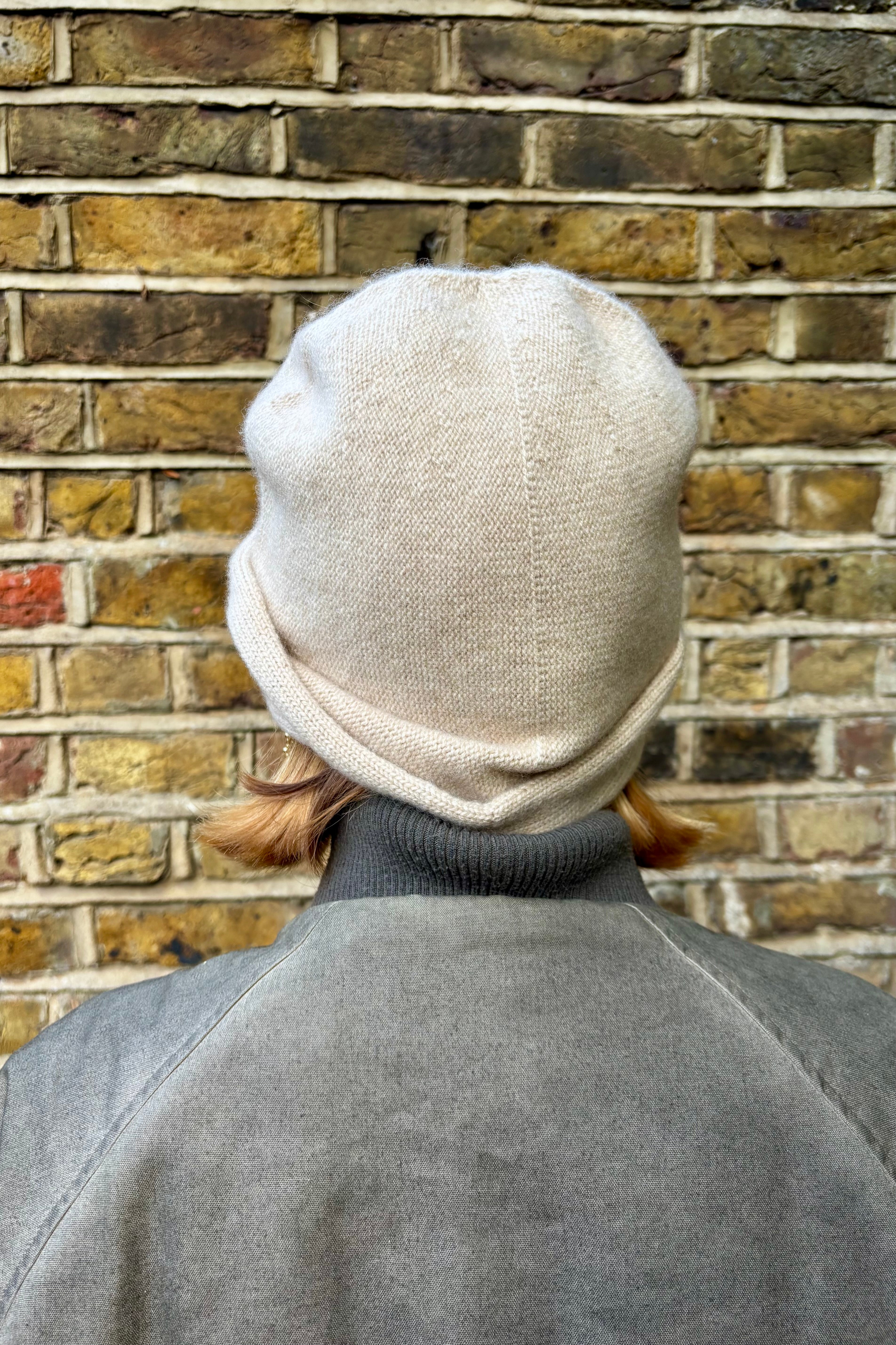 Cream Cashmere Beanie