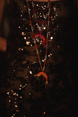 Shrimp Beaded Pendent Necklace