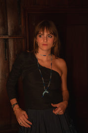 Shrimp Beaded Pendent Necklace