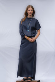 Mila Ripple Drape Dress