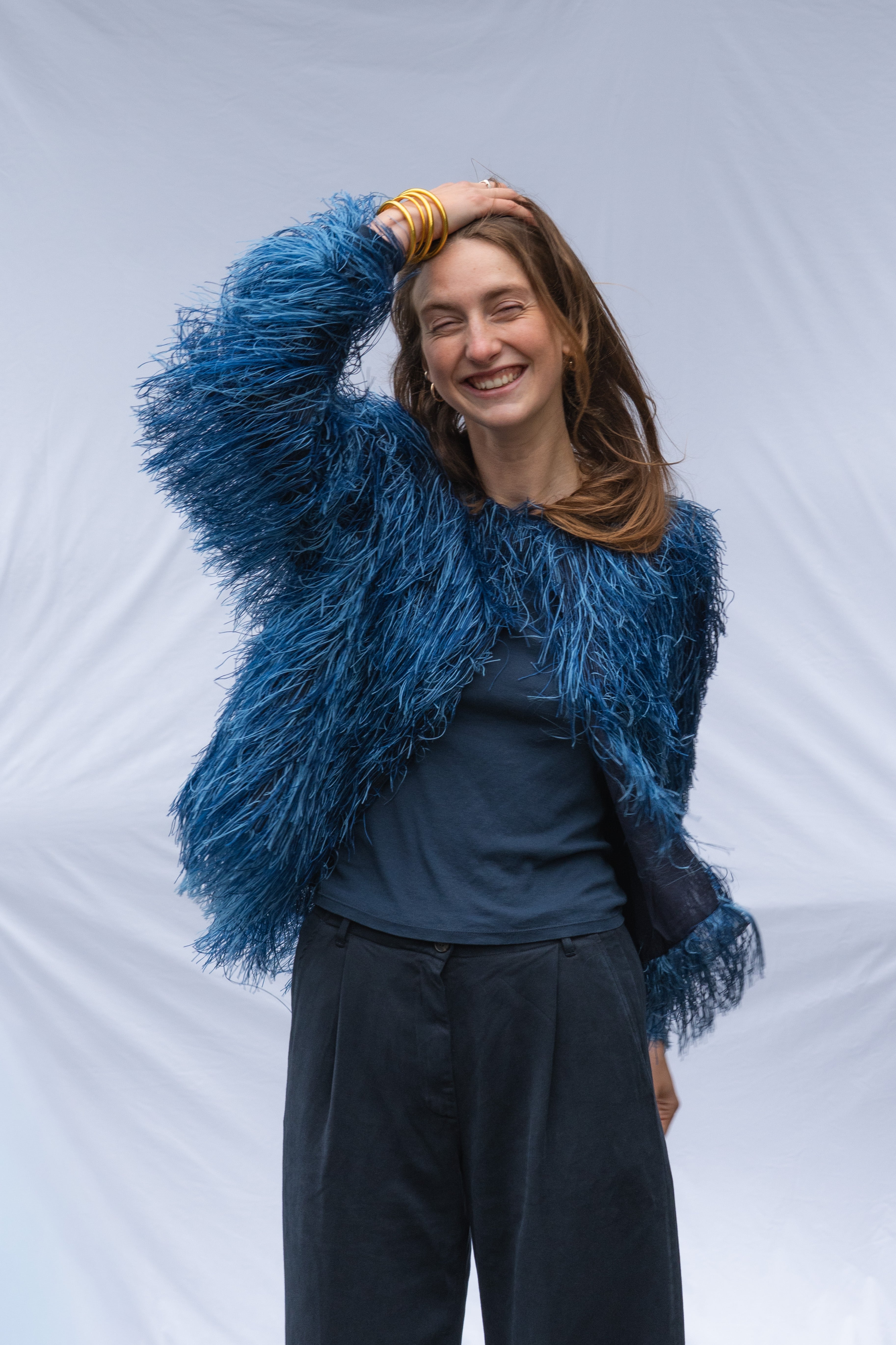 Safi Navy Plume Blouse