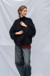 Safi Black Plume Blouse