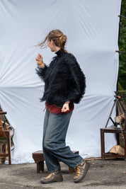 Safi Black Plume Blouse