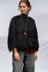 Safi Black Plume Blouse