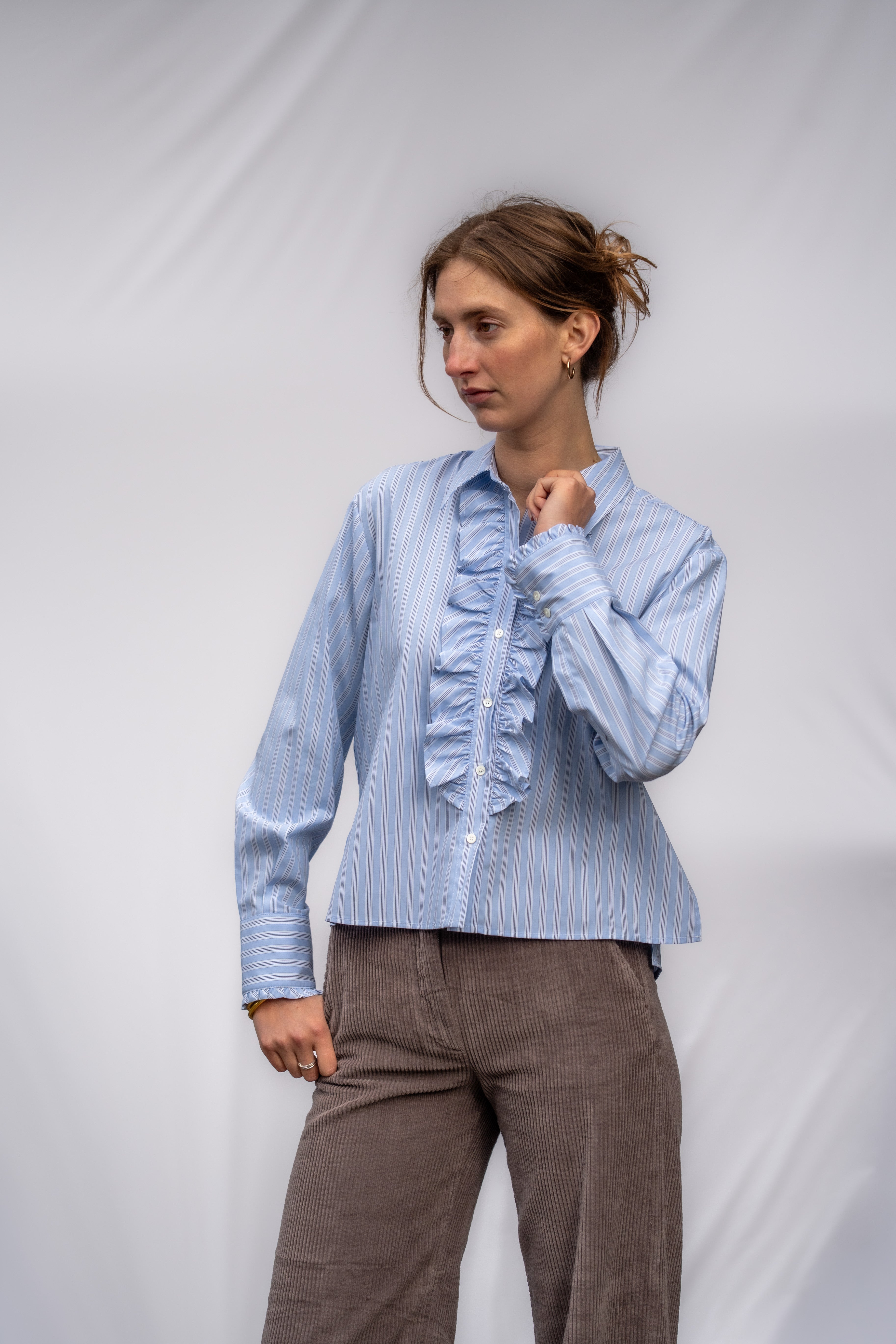 Ruffle Stripe Shirt