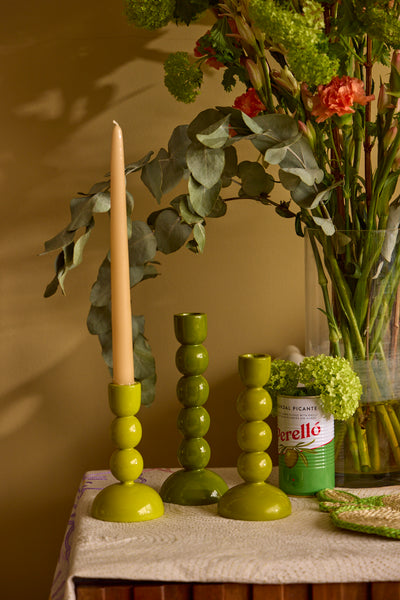 Wooden candlestick