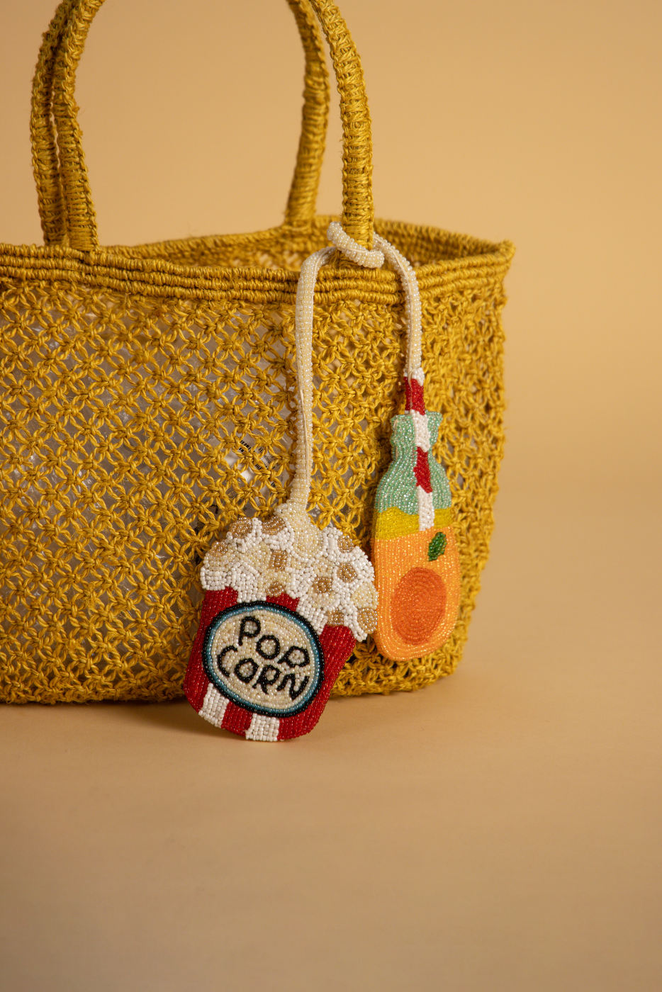 Popcorn and Orange Juice Bag Charm