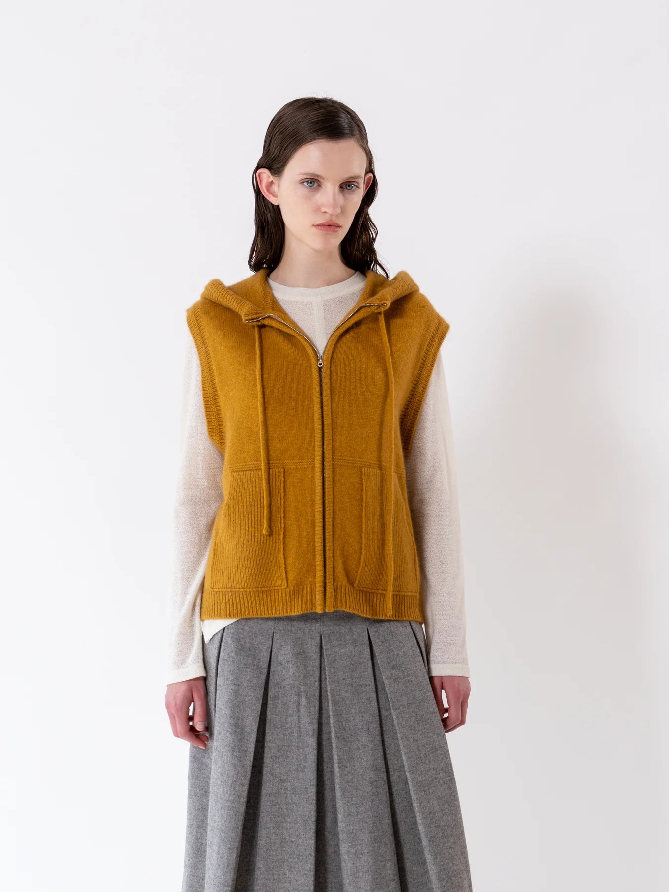 Mustard Zip-Up Vest