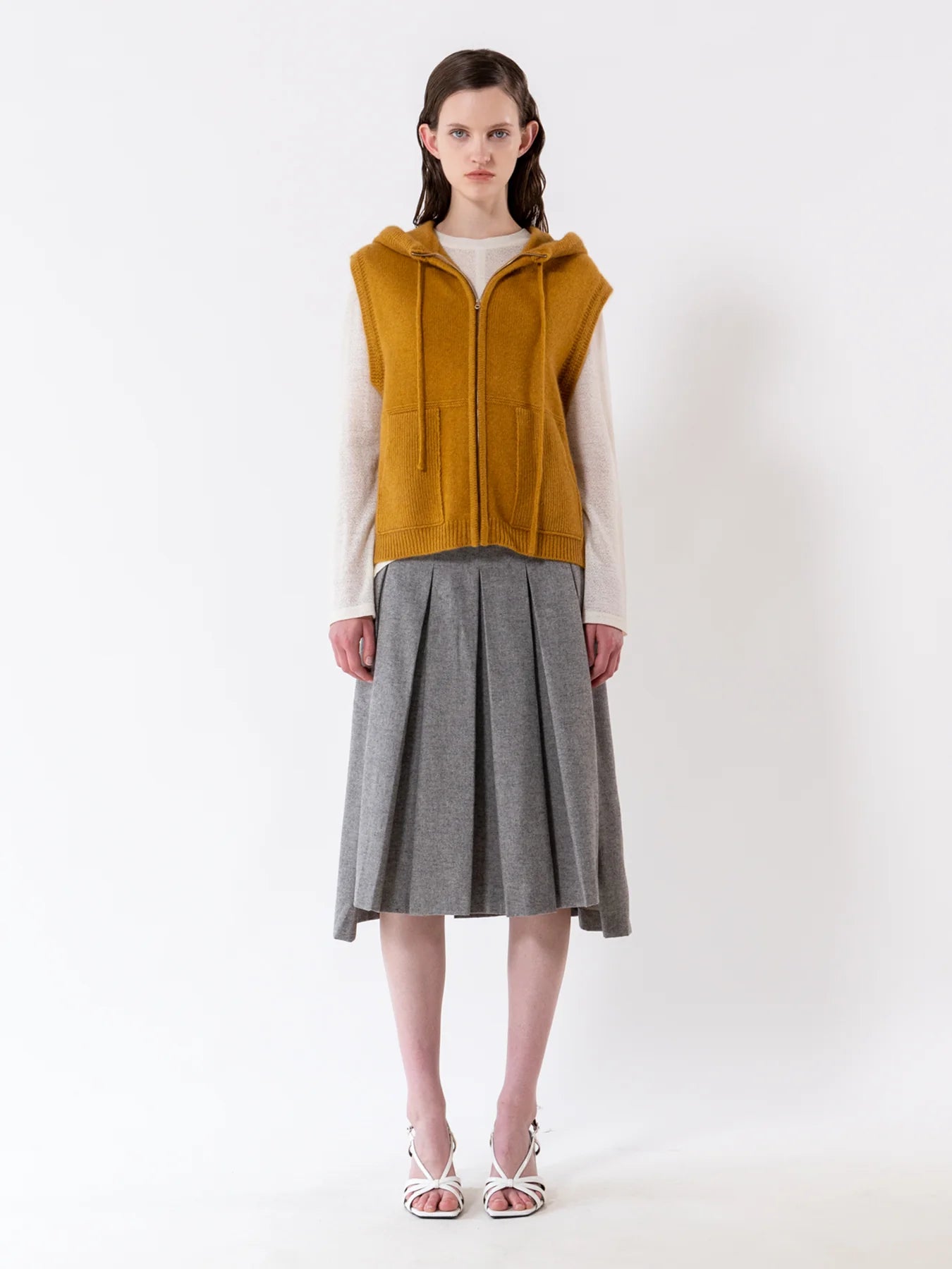 Mustard Zip-Up Vest
