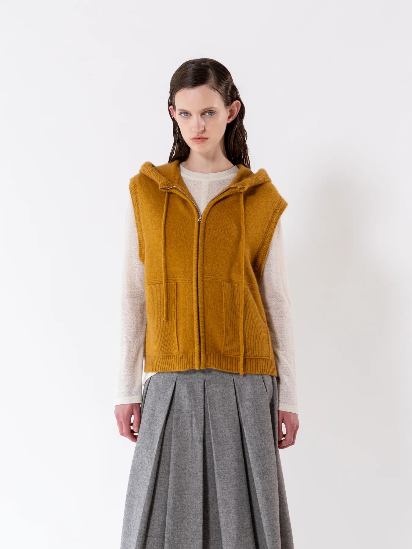 Mustard Zip-Up Vest
