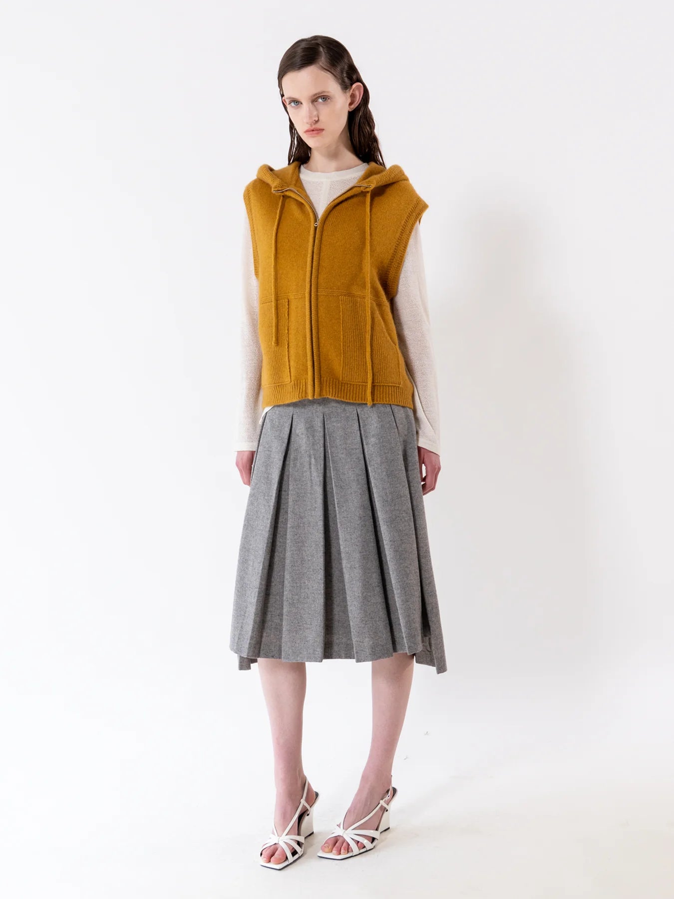 Mustard Zip-Up Vest