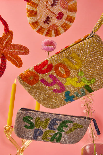 Be You Ti Ful bead clutch - Gold and Multi