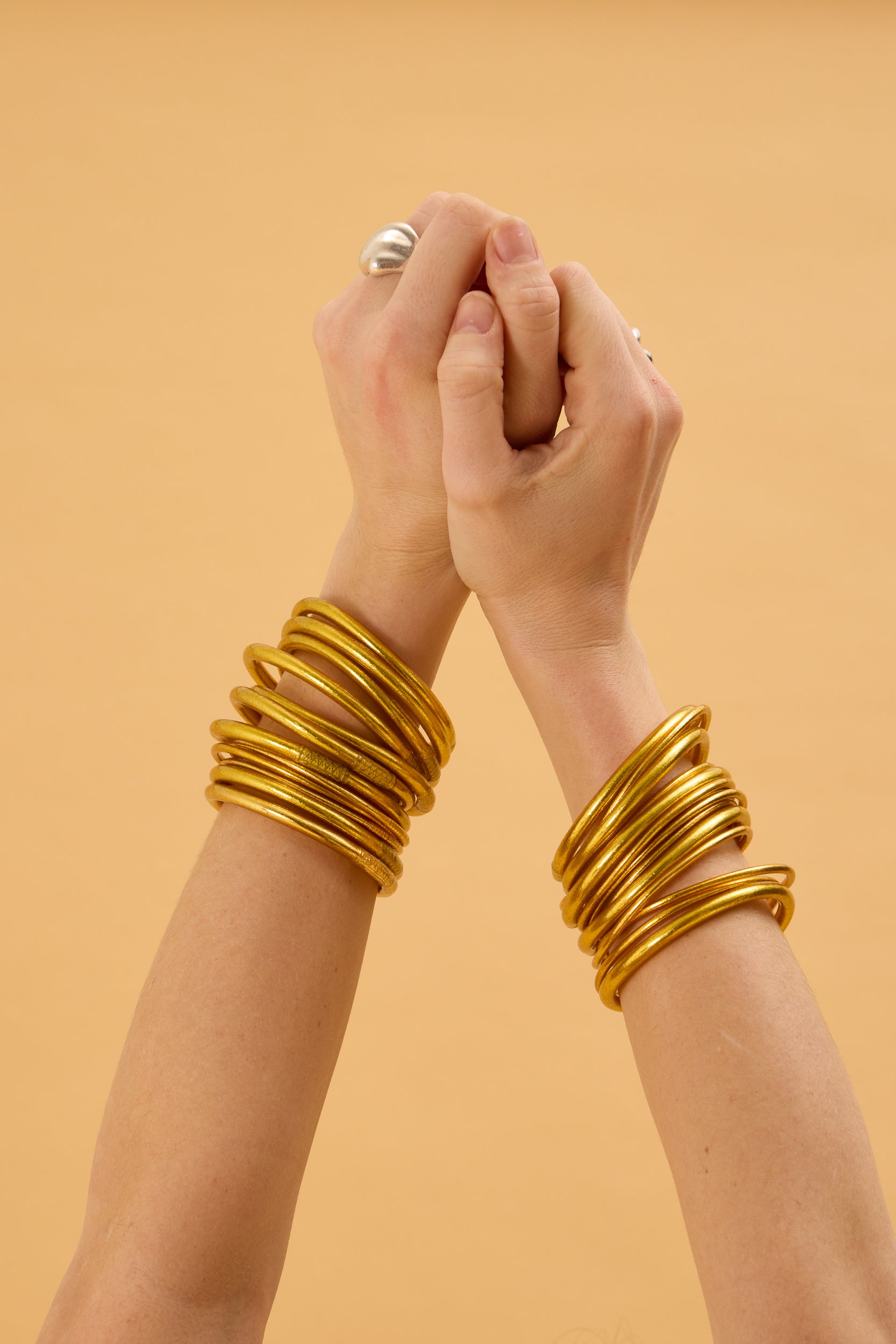 Mantra Thick Gold Bracelet