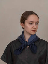 Navy Muse Foulard Scarf