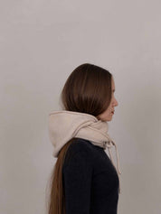 Ivory Eden Hooded Scarf