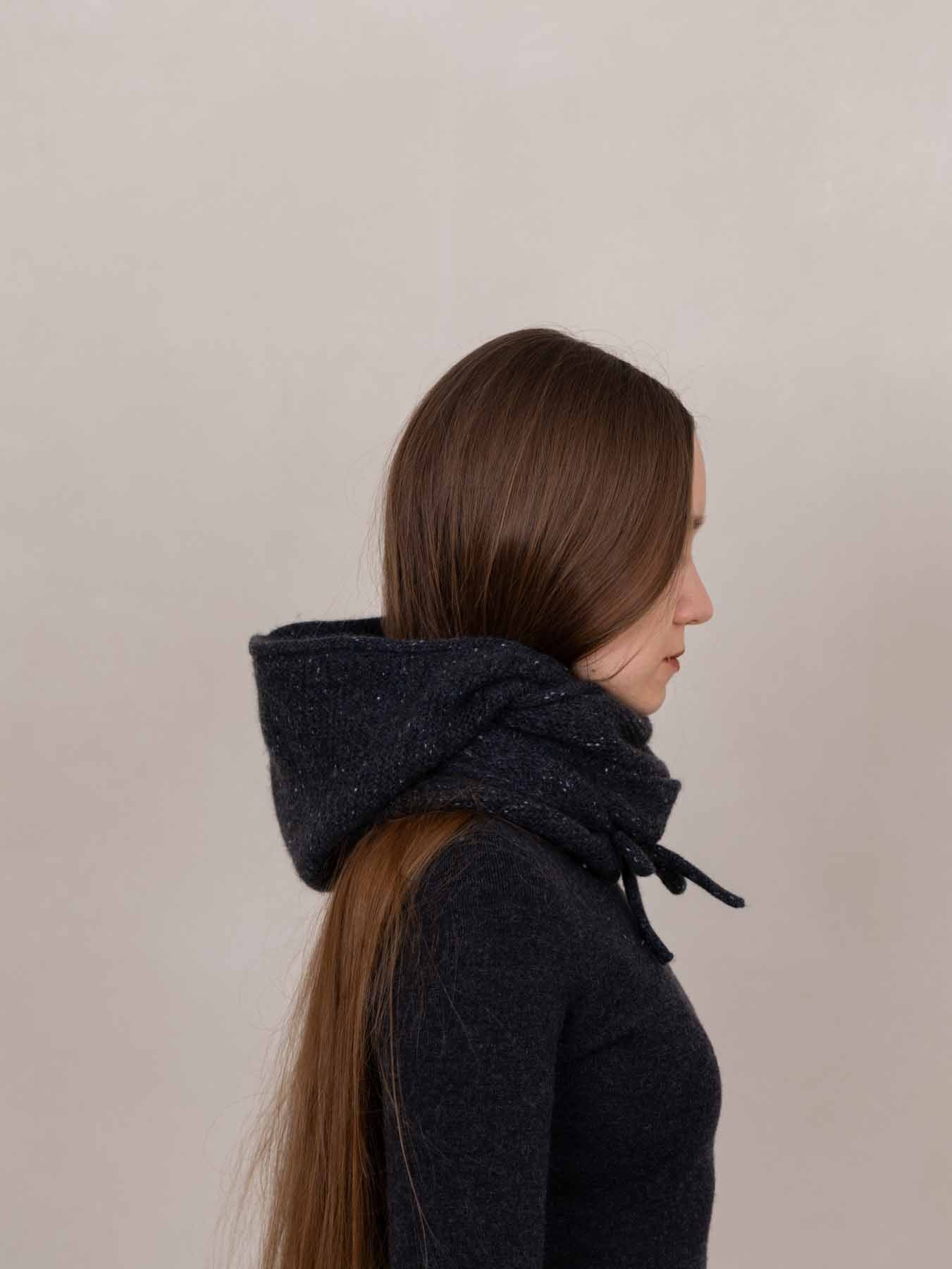 Grey Eden Hooded Scarf